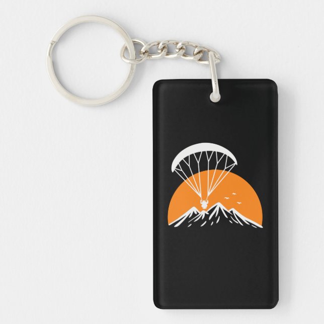 Paramotoring Retro Vintage Key Ring (Front)