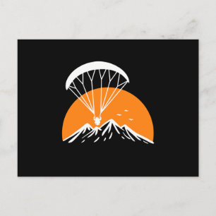 Paramotoring Retro Vintage Postcard