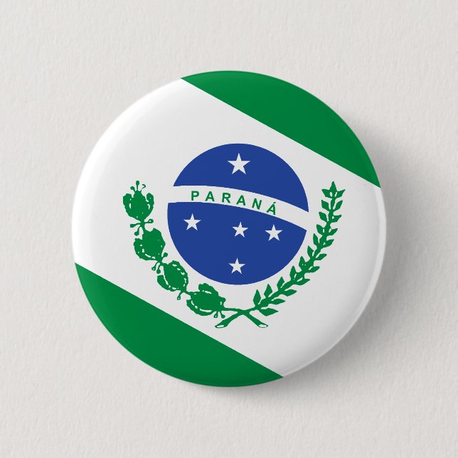 Parana, Brazil flag 6 Cm Round Badge (Front)