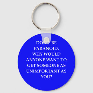 paranoia joke key ring