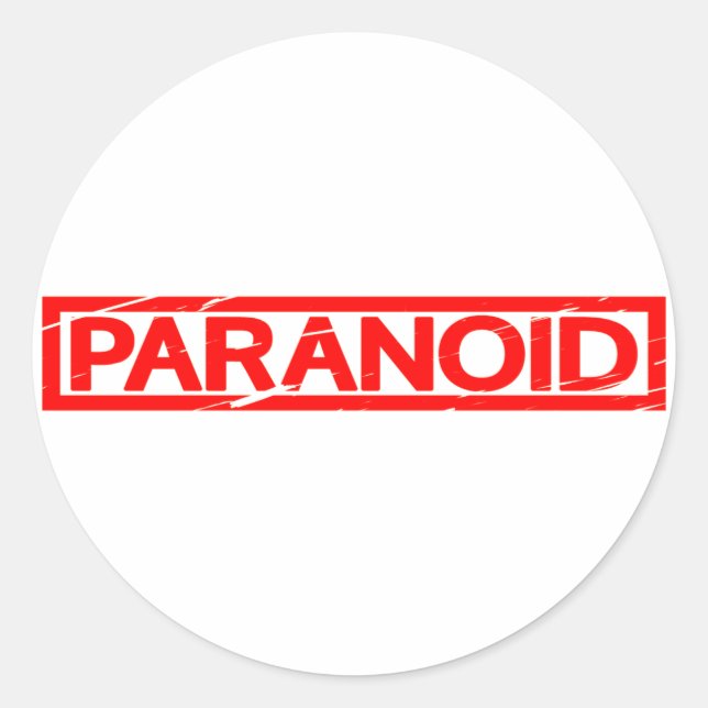 Paranoid Stamp Classic Round Sticker (Front)