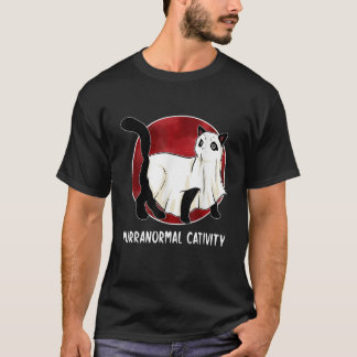 Paranormal Cativity Cat Lover Spooky Ghost Kitten  T-Shirt