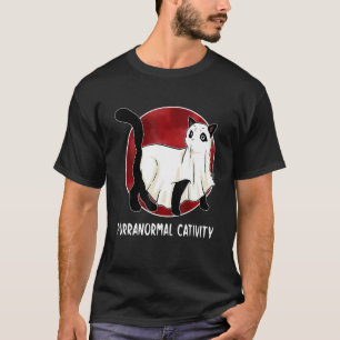 Paranormal Cativity Cat Lover Spooky Ghost Kitten T-Shirt