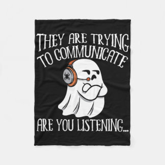 Paranormal Evp Hunting Ghost Hunter Adventures 2 Fleece Blanket