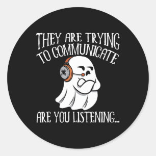 Paranormal Evp Hunting Ghost Hunter Adventures Classic Round Sticker