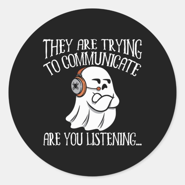 Paranormal Evp Hunting Ghost Hunter Adventures  Classic Round Sticker (Front)