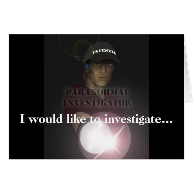 Paranormal Investigator (Front Horizontal)