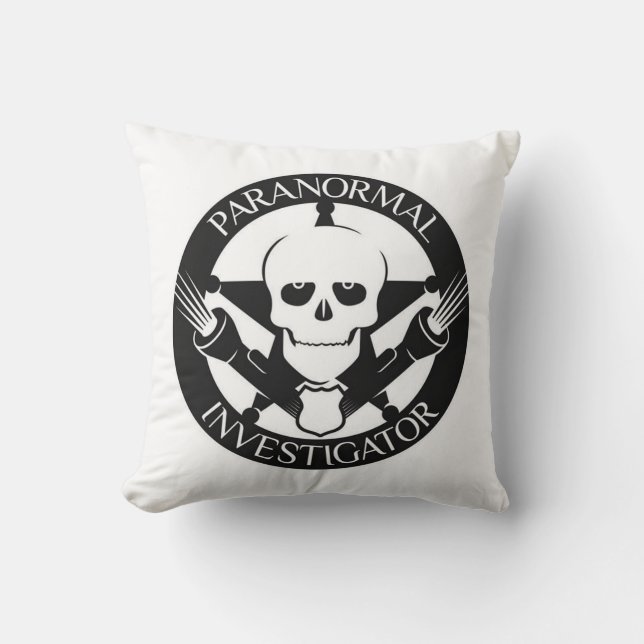 Paranormal Investigator Badge Cushion (Front)