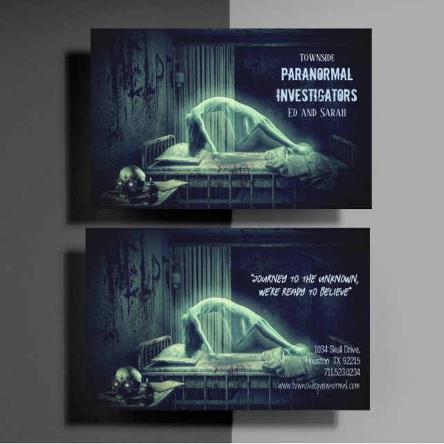 Paranormal Investigator Eerie Ghost Business Card (Creator Uploaded)