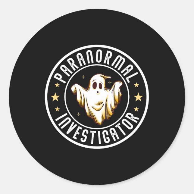 Paranormal Investigator Ghost Hunter Ghost Hunting Classic Round Sticker (Front)