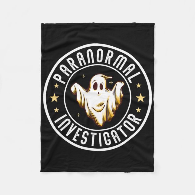 Paranormal Investigator Ghost Hunter Ghost Hunting Fleece Blanket (Front)