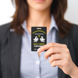 Paranormal investigator Ghost Hunter ID Badge