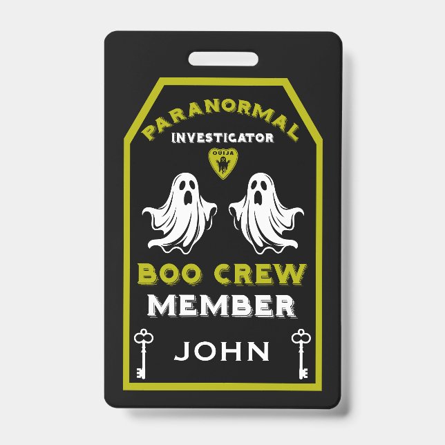 Paranormal investigator Ghost Hunter ID Badge (Front)