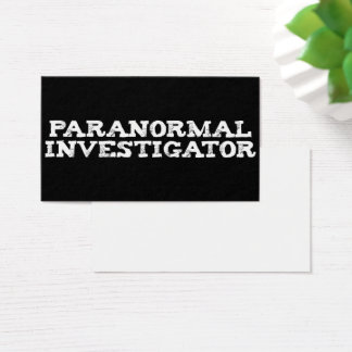 Paranormal Investigator Ghost Hunting