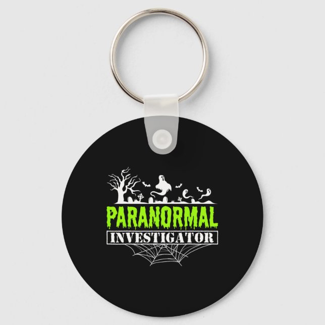 Paranormal Investigator Ghost Hunting Ghost Hunter Key Ring (Front)