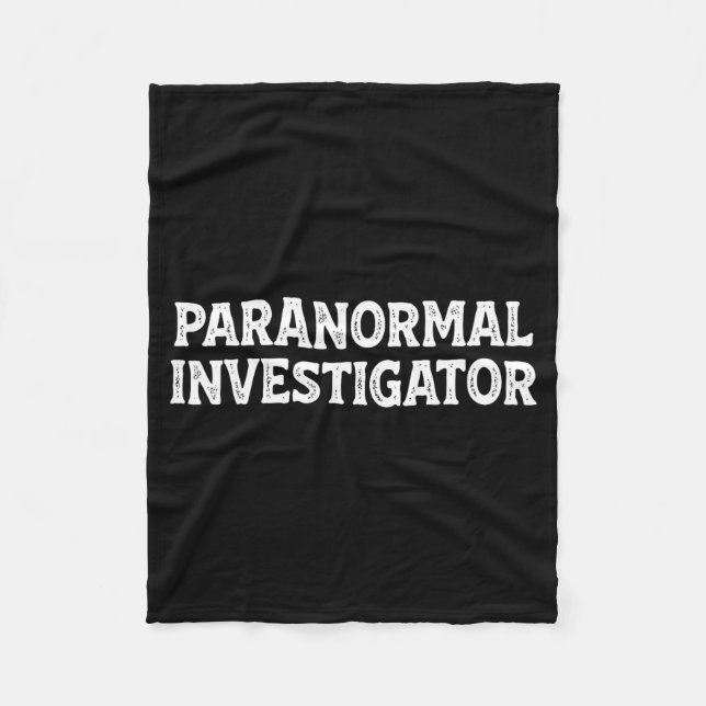 Paranormal investigator ghost hunting hunter fleece blanket (Front)