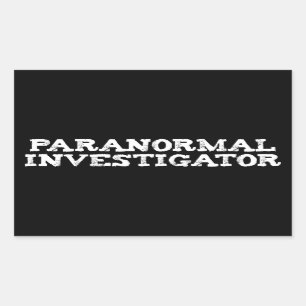 Paranormal Investigator Ghost Hunting Rectangular Sticker