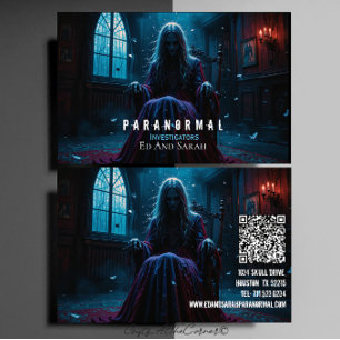 Paranormal Investigator Haunted Possessed Girl Business Card