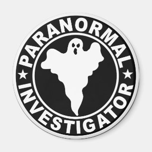 Paranormal Investigator Logo Supernatural Ghost Magnet
