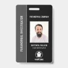 Paranormal Investigator QR Code Name Tag Photo ID