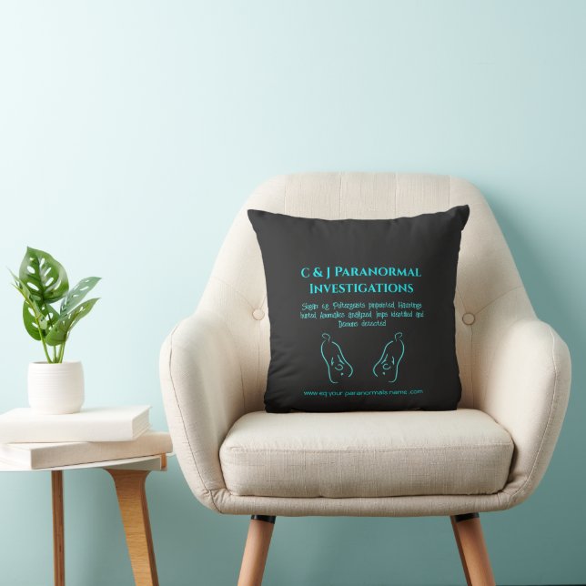 Paranormal Investigator with ghost logo Cushion (Chair)