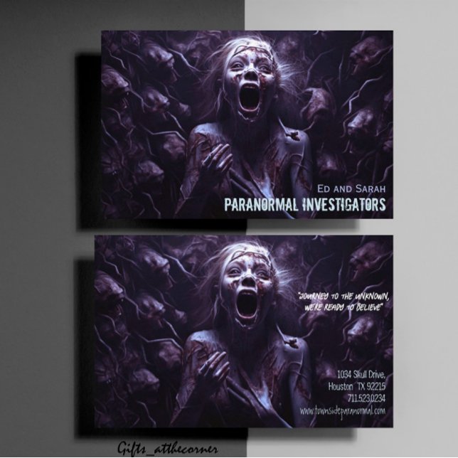 Paranormal Investigators Ghost Dimension Business Card (Creator Uploaded)