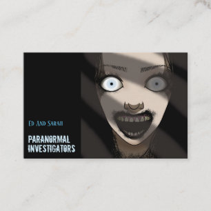 Paranormal Investigators The Scary Ghost Lady Business Card