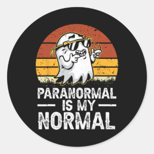 Paranormal Is My Normal Retro Ghost Hunting Hallow Classic Round Sticker