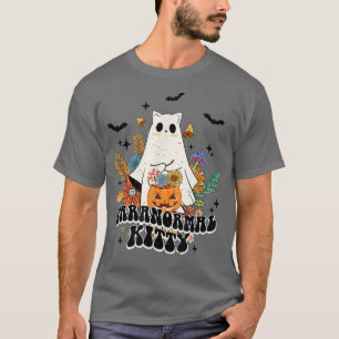 Paranormal Kitty Hippie Retro Halloween Costume Ca T-Shirt