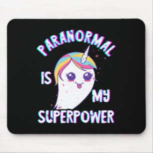 Paranormal Superpower Ghost Unicorn Ghost Hunting Mouse Pad