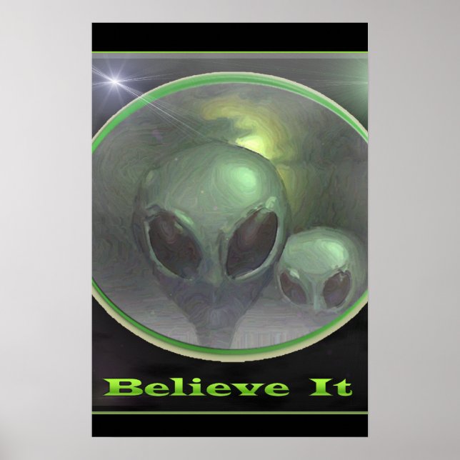 Paranormal UFO greys Poster (Front)