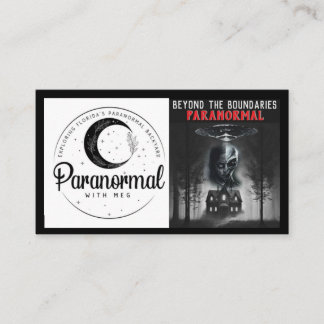 Paranormal with meg Horizontal with photo Business Card