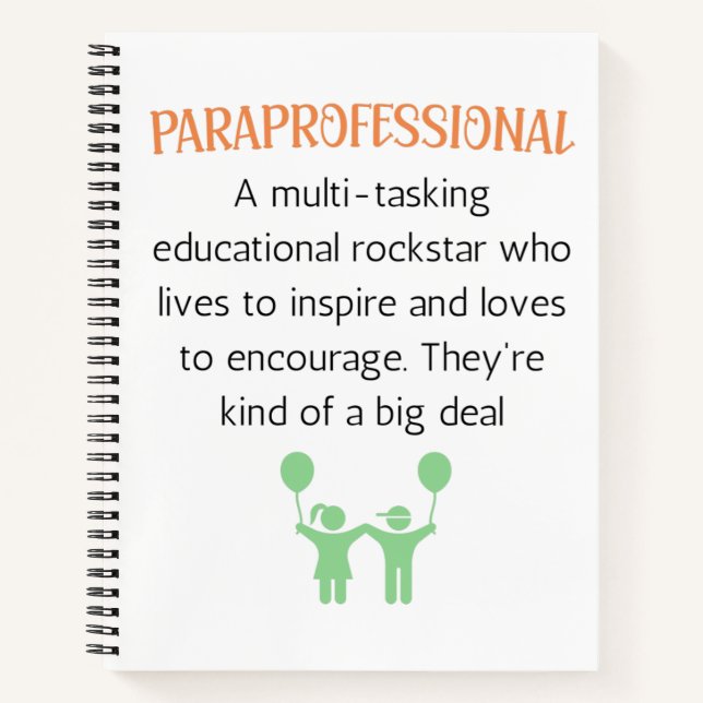 Paraprofessional Appreciation Day 2022 Notebook (Front)