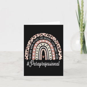 Paraprofessional Life Boho Leopard Rainbow Back To Card