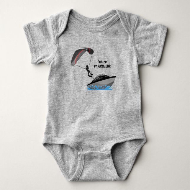 Parasailing Design Baby Bodysuit (Front)