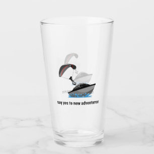 Parasailing Design Drinking Glass