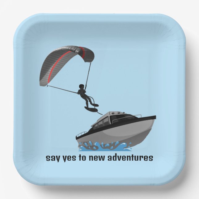 Parasailing Design Paper Plate (Front)