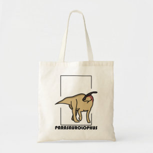 Parasaurolophus dinosaur design fabric bag
