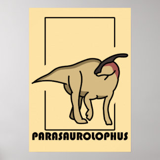 Parasaurolophus Dinosaur Poster