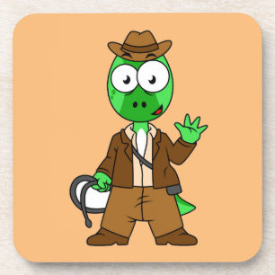 Parasaurolophus Dressed As Indiana Jones. Coaster