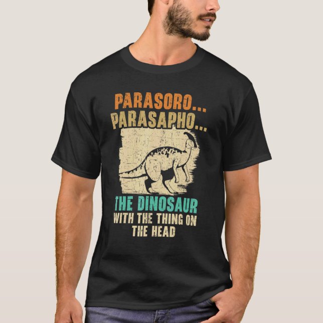 Parasaurolophus Future Paleontologist Dinosaur Ext T-Shirt (Front)