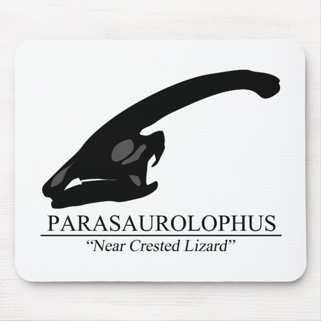 Parasaurolophus Skull Mouse Pad (Front)