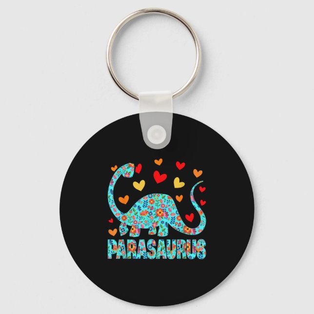 Parasaurus Paraprofessional Paraeducator Dinosaur  Key Ring (Front)