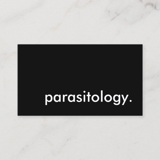 parasitology business card (Front)