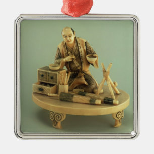 Parasol Maker, Okinomo, Edo Period Metal Tree Decoration