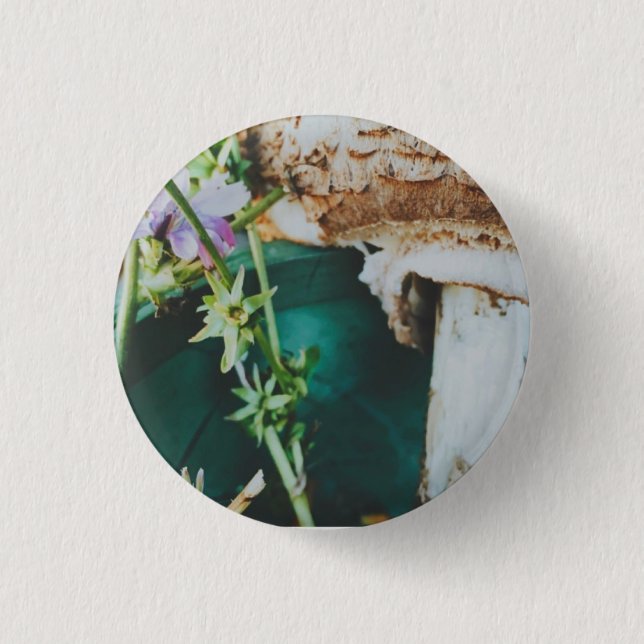 Parasol mushroom, Swedish Archipelago, Sweden 3 Cm Round Badge (Front)