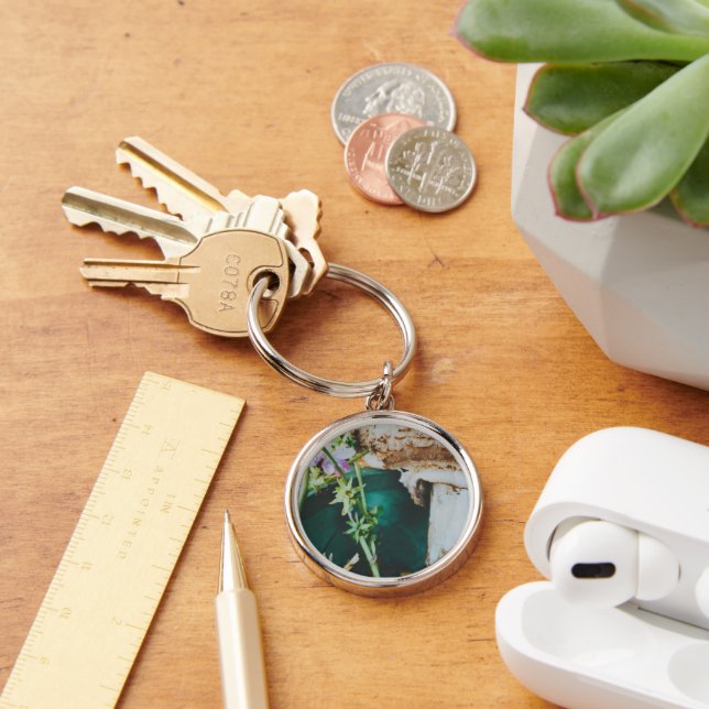 Parasol mushroom, Swedish Archipelago, Sweden Key Ring (Desk)