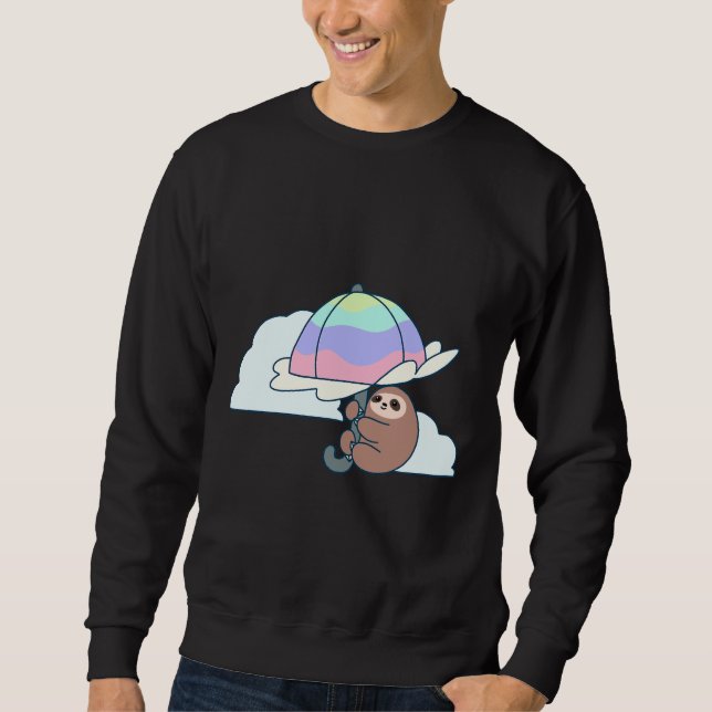 Parasol Sloth Fitted Sweatshirt (Front)