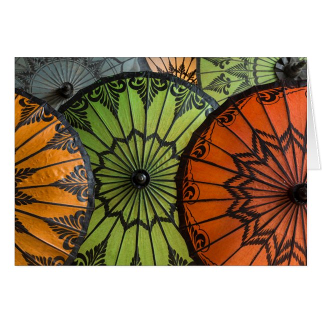 parasols for sale, bagan, myanmar (Front Horizontal)