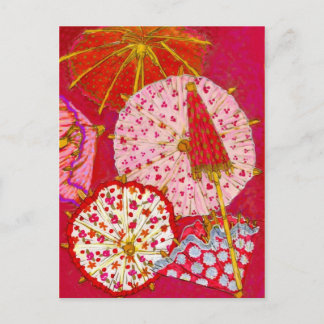 Parasols Postcard by S Ambrose